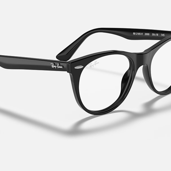 RB Ray Ban 2185-V WAYFARER II Black 52-18-145 Frame Authentic - Picture 3 of 7